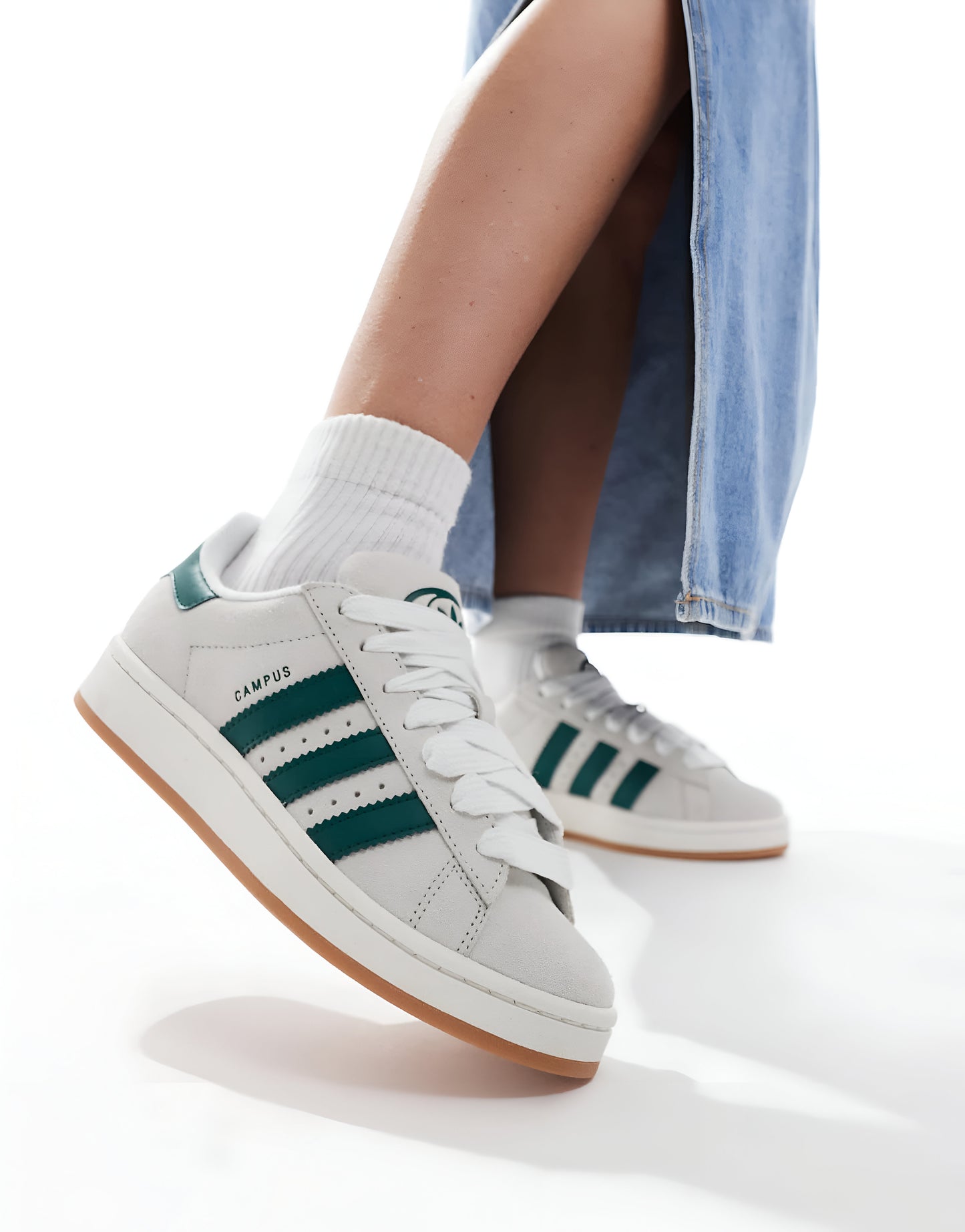adidas Campus 00s trainers in white and green