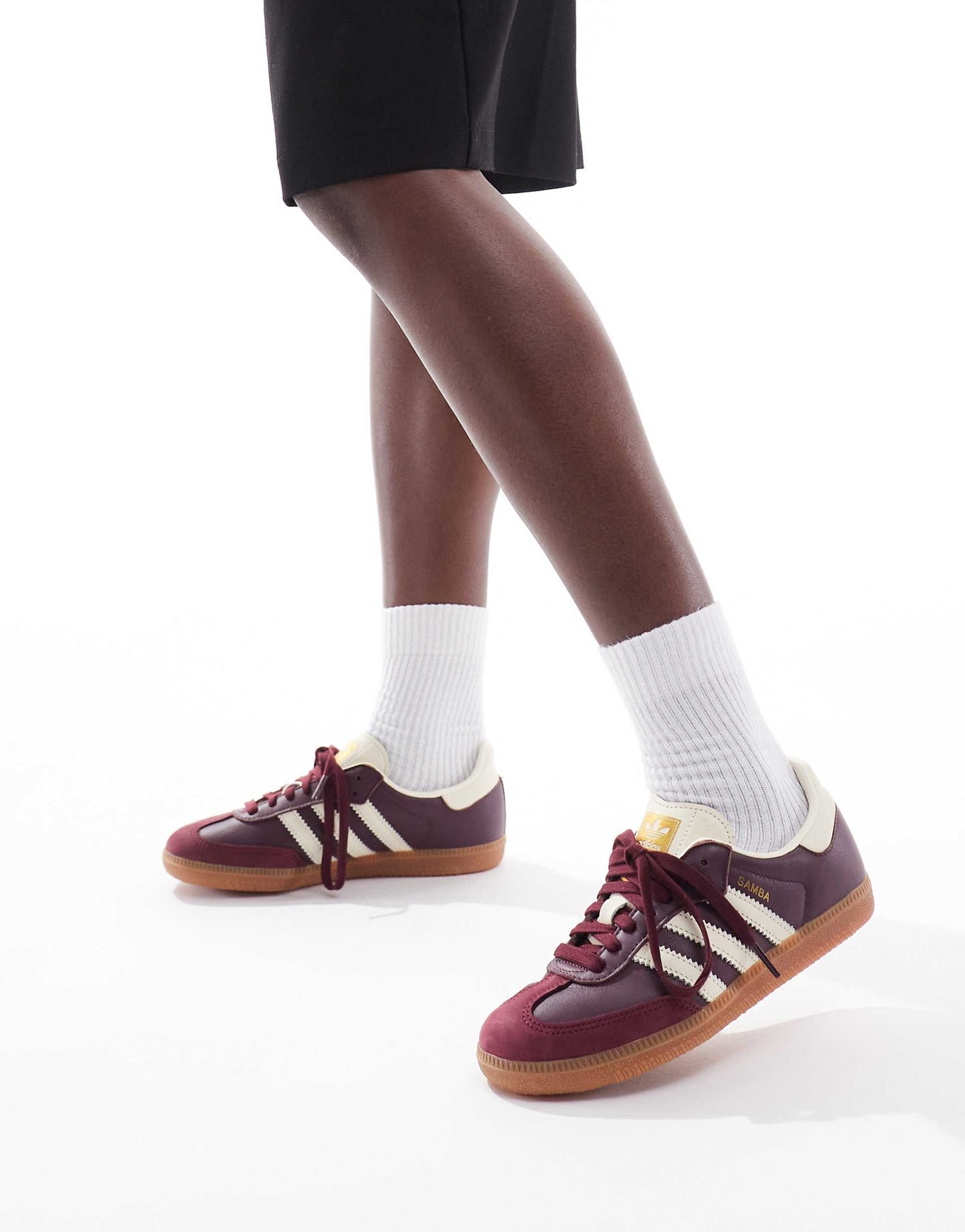 adidas Samba OG trainers in burgundy and off white