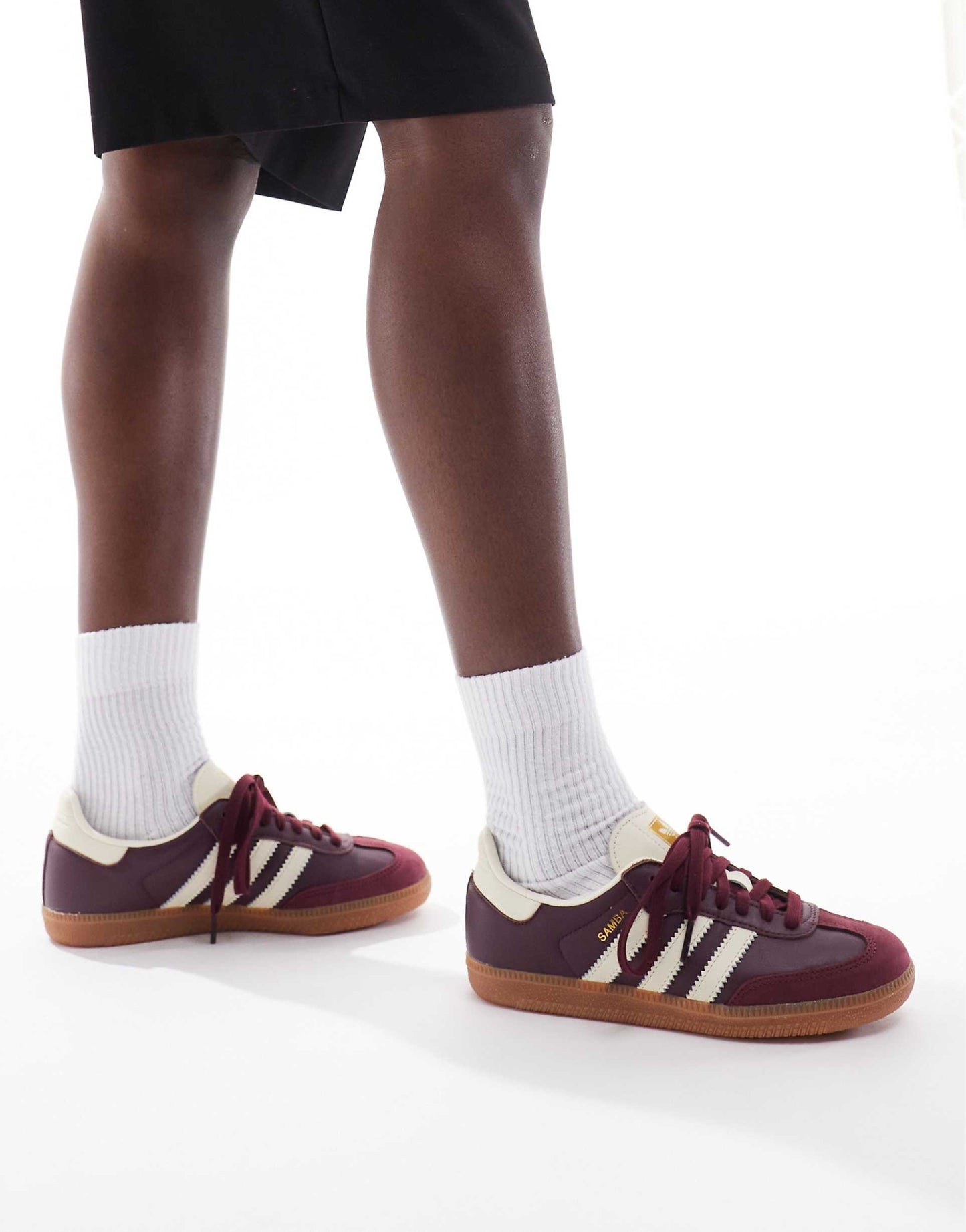 adidas Samba OG trainers in burgundy and off white