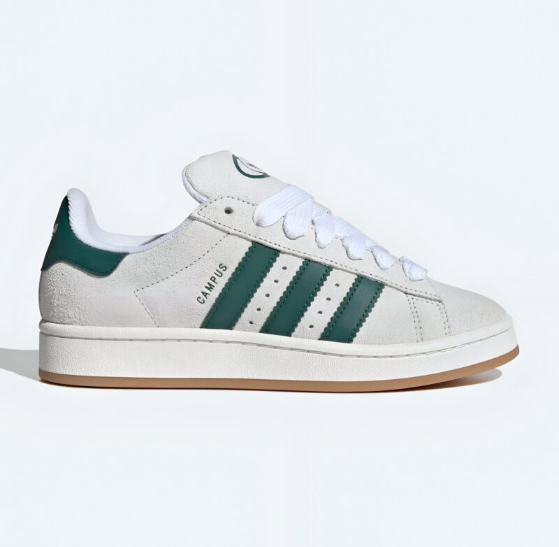 Adidas Campus 00s Crystal White Dark Green