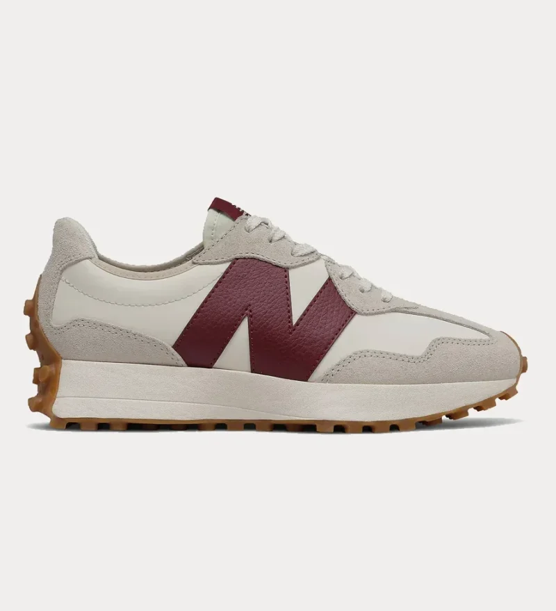 New Balance - 327 Moonbeam Classic Burgundy Low Top Sneakers